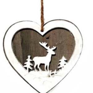 HEART ORNAMENT WITH DEER
