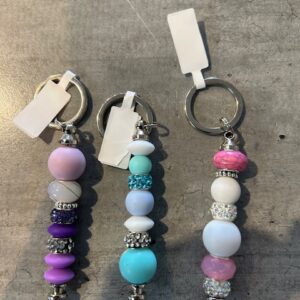 Keychain bar beaded with ring