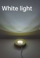 Round USB Powered Wooden LED Display 10 cm