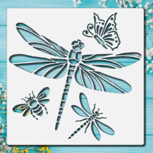 Dragonfly,bee,butterfly stencil reusable