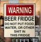 Beer Fridge humourous sticker