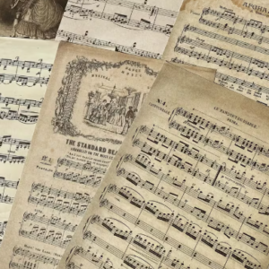 Vintage Music sheets  5/pk