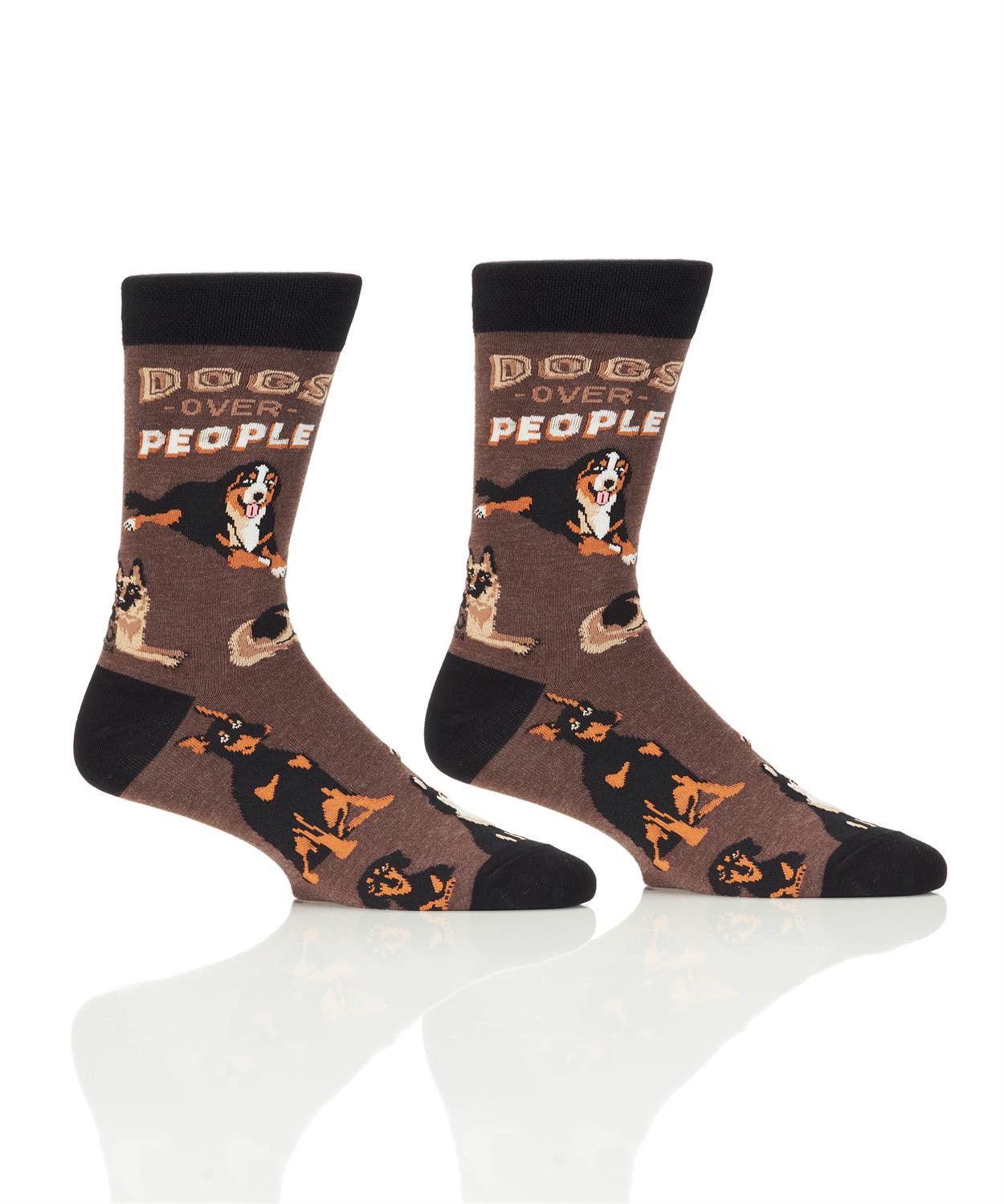Men's Crew Socks - Dogs Over People