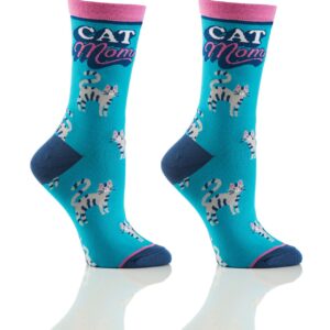 Women's Crew Socks- Cat Mom