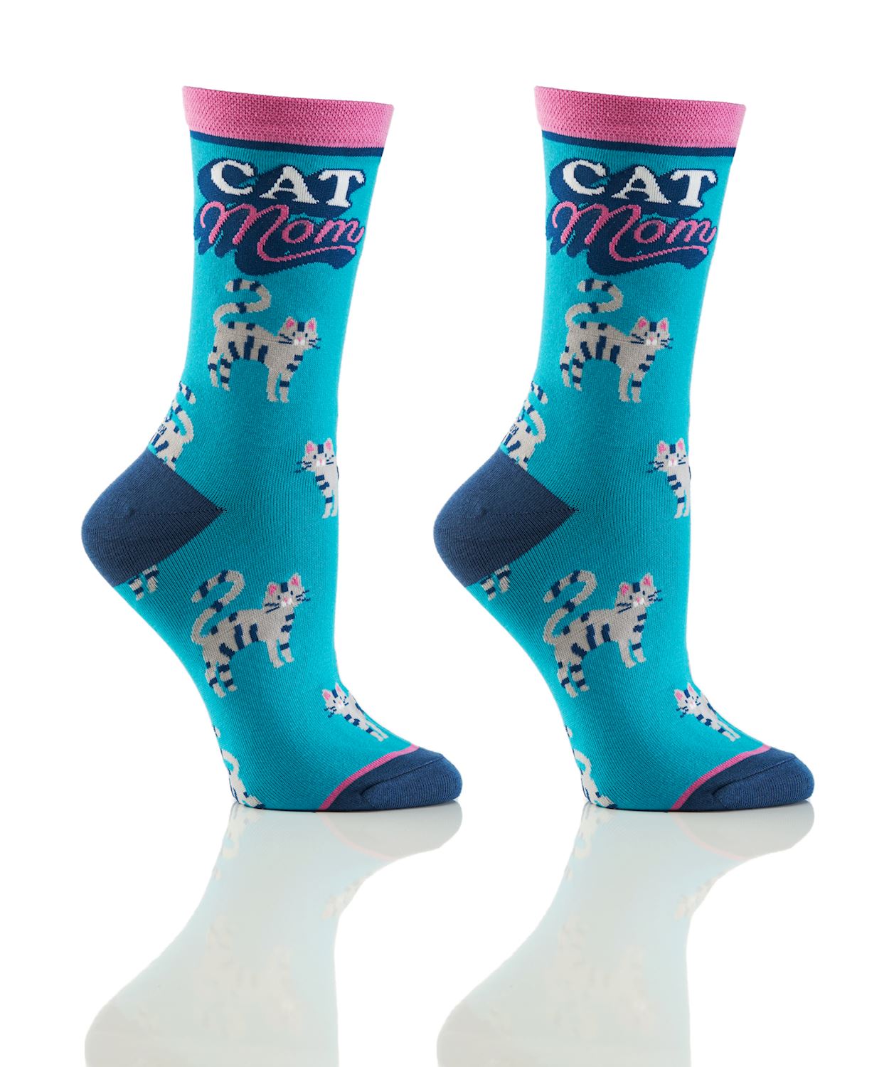 Women's Crew Socks- Cat Mom