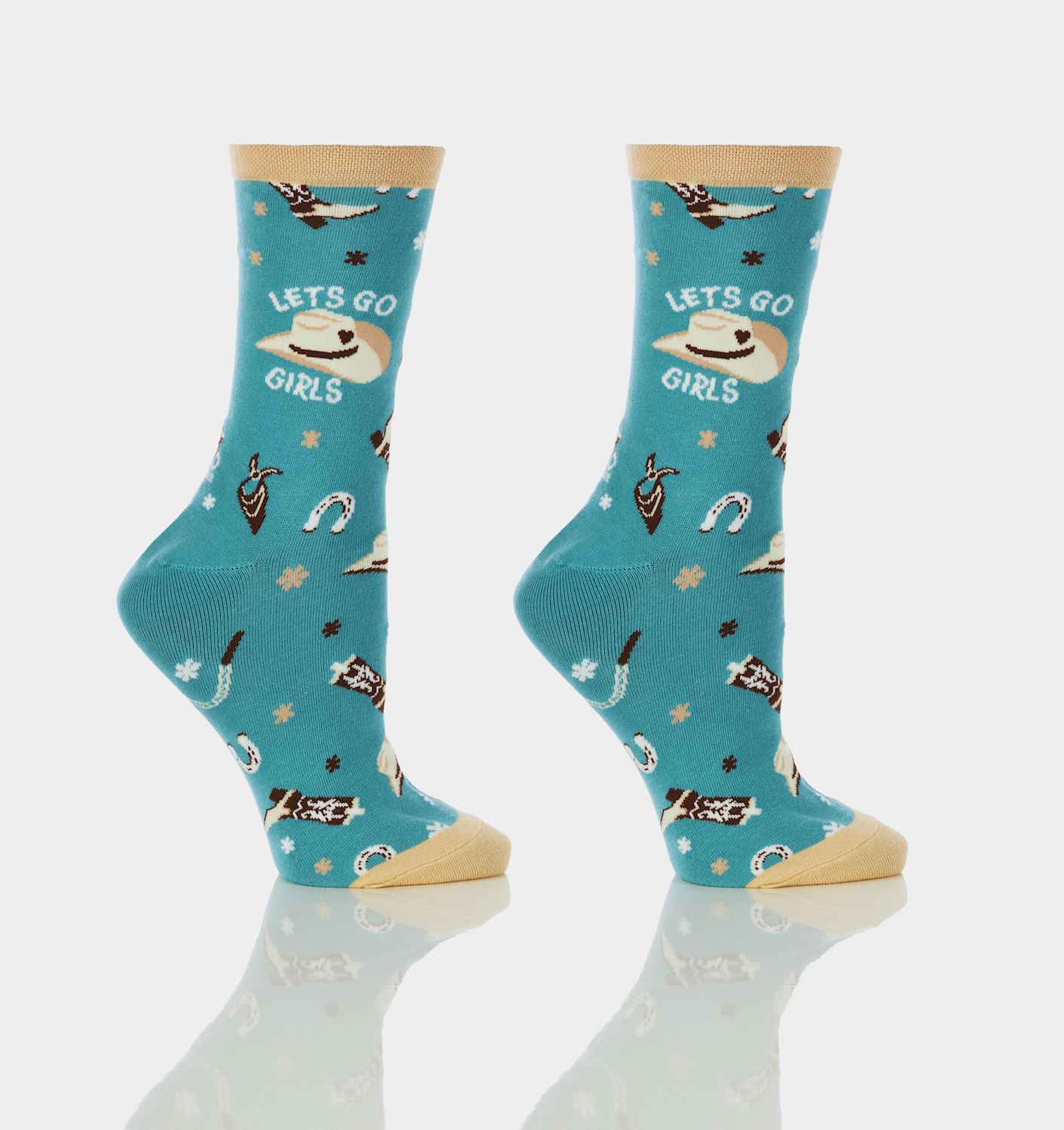 Women's Crew Socks- Lets Go Girls