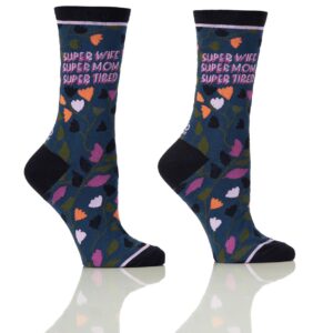Women's Crew Socks- Super Mom/Wife/Tired