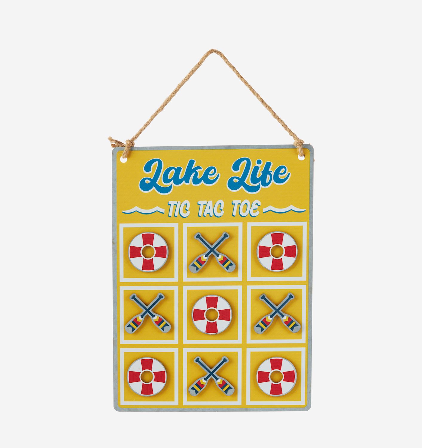 TIC TAC TOE METAL HANGING SIGN