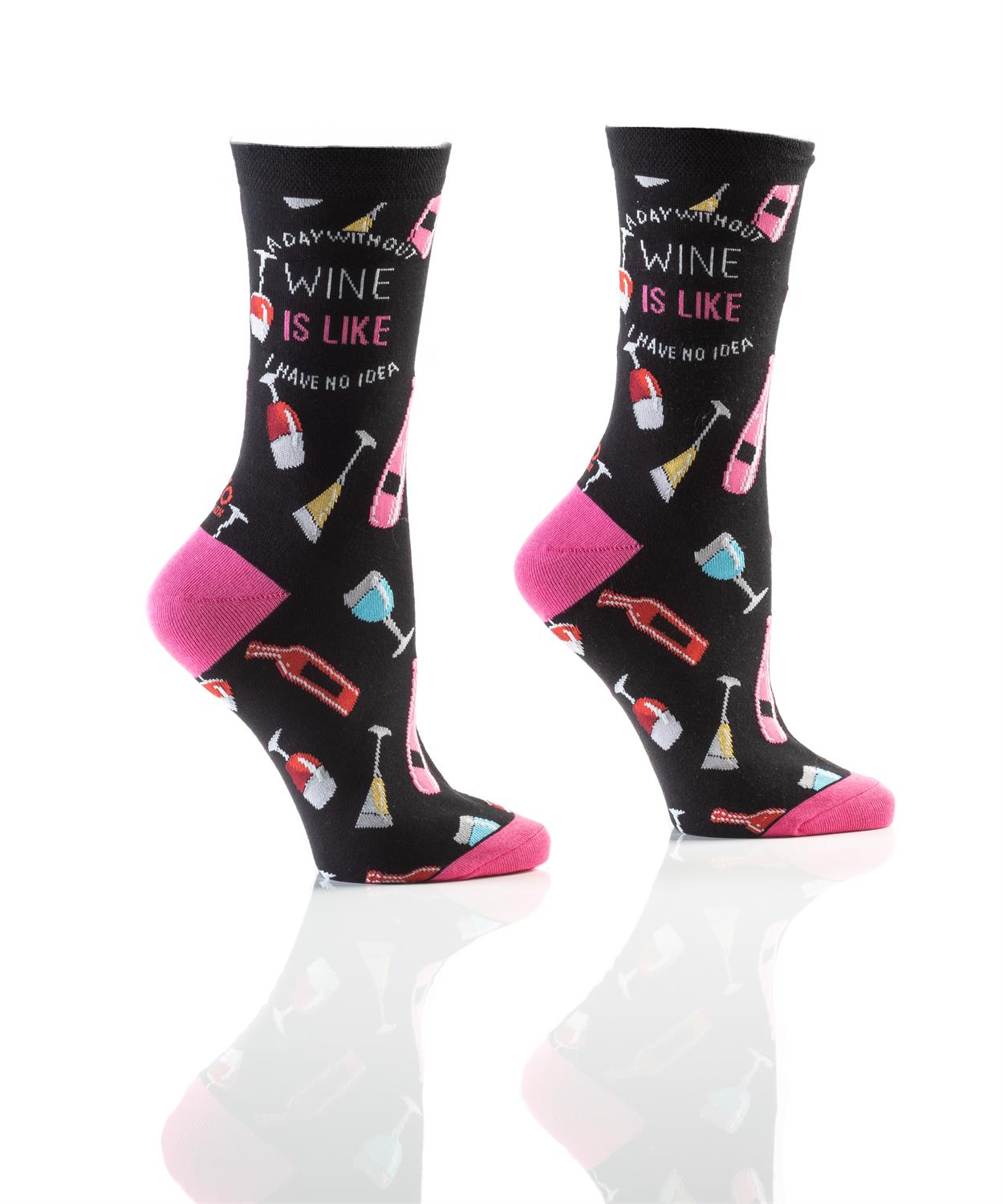Women's Crew Socks- Without Wine