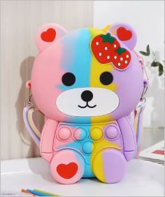 Teddy Bear Silicone purse  for kids