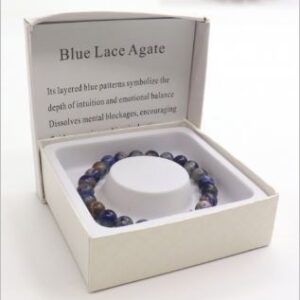 Blue Lace Agate Bead Bracelet