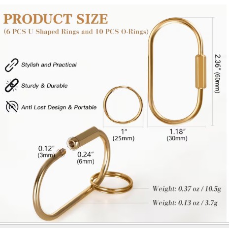 Brass Key ring and Lock cylinder