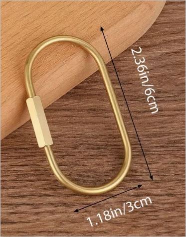 Brass screw Lock keychain - Image 2