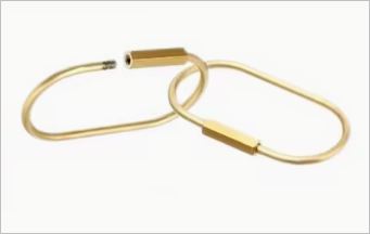 Brass screw Lock keychain