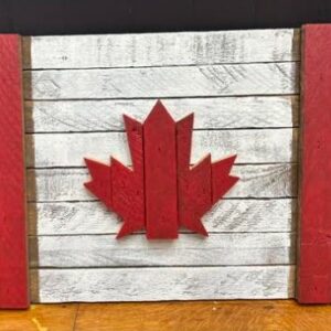 Tobacco slat Canadian Flag  med