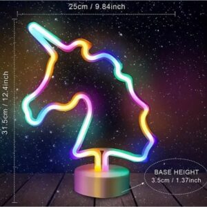 Neon Unicorn colorful light