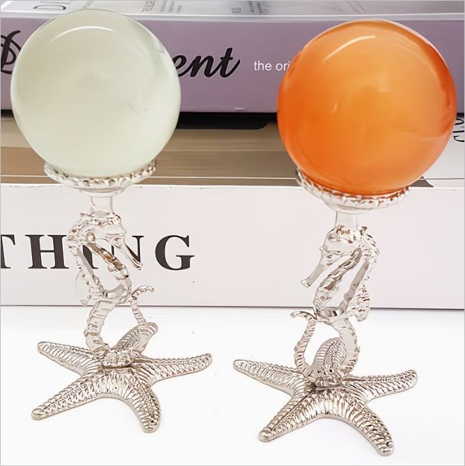 Seahorse Starfish Crystal Ball Base Stand - Image 2