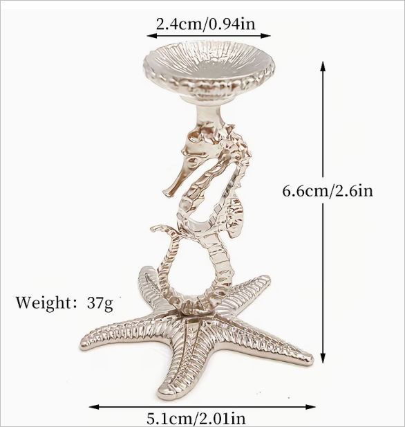 Seahorse Starfish Crystal Ball Base Stand - Image 3