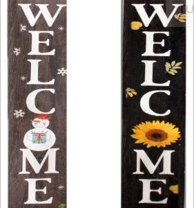 DBL-SIDED FALL/CHRISTMAS PORCH SIGN