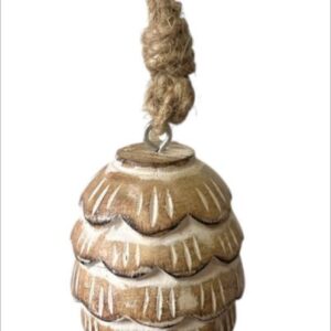 PINE CONE SHAPED WOOD ORNAMENT