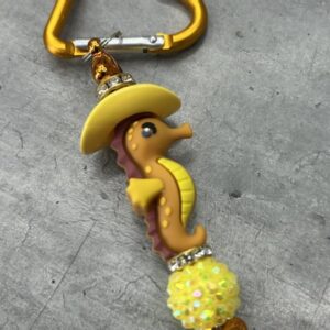 Heart key chain beaded includes 2 focal