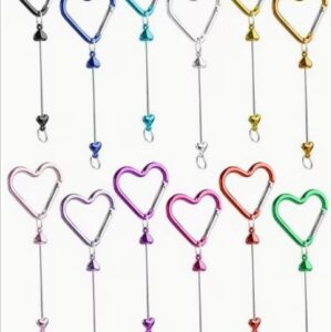DIY heart shaped beadable keychain