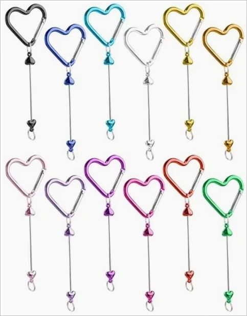 DIY heart shaped beadable keychain