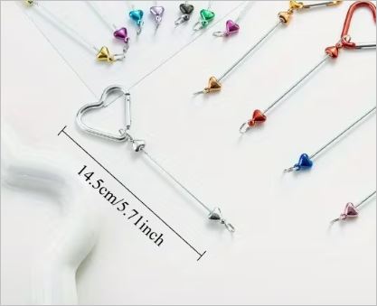 DIY heart shaped beadable keychain - Image 2