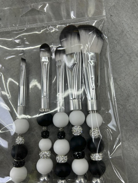 Makeup brushes beaded