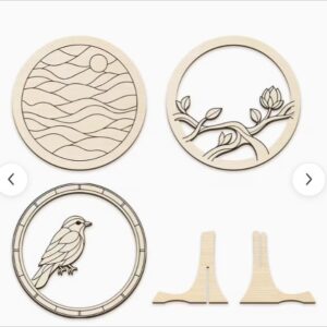 DIY wooden layered  art kit  Birds and Flowers