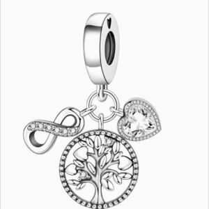 Charms for bracelet- Infinity charm , tree of life
