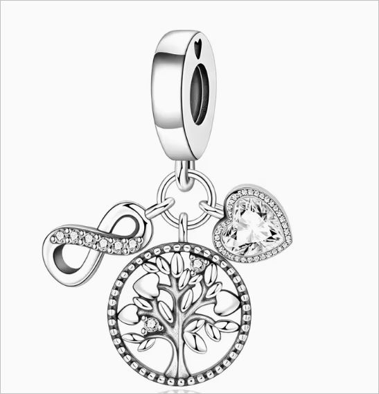 Charms for bracelet- Infinity charm , tree of life