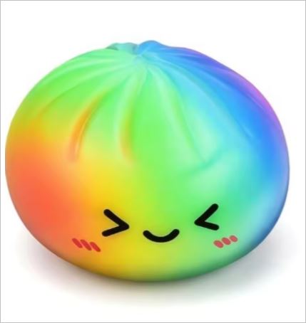 Rainbow colored dumpling Squishy