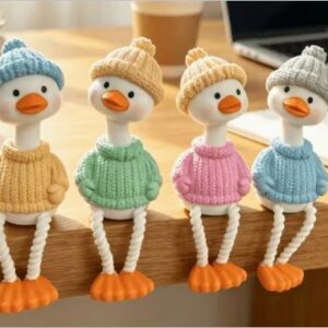 Sweater duckling Hanging Leg Resin Ornament