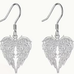 Angel Wings silvery earrings