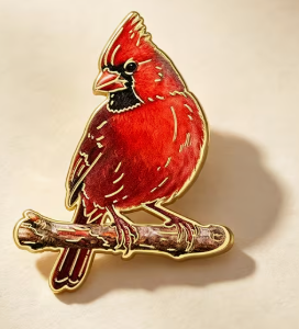 Cardinal Enamel Lapel Pin
