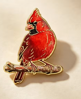 Cardinal Enamel Lapel Pin
