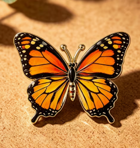 Monarch Enamel Lapel Pin